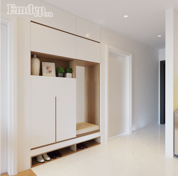 Không gian khách bếp Kiến trúc sư thiết kế nối liền phòng khách bếp tạo nên không gian chung rộng rãi và thông thoáng. Nhờ có diện kính lớn cả không gian luôn được chiếu sáng tự nhiên.