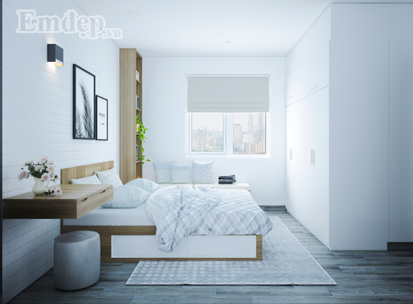 Phòng ngủ của vợ chồng gia chủ Phòng ngủ với thiết kế nhẹ nhàng và tinh tế theo gam màu yêu thích của gia chủ. Cùng với thiết kế nội thất thông minh, đơn giản vừa hợp lý công năng vừa mang lại một không gian rộng rãi thoáng sáng.