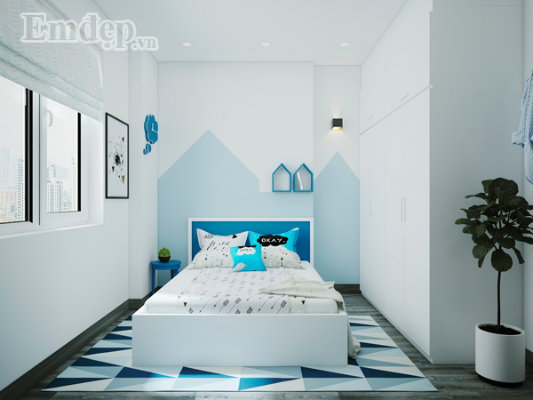 Bé sẽ thỏa sức vui chơi trong không gian riêng xanh mát này.