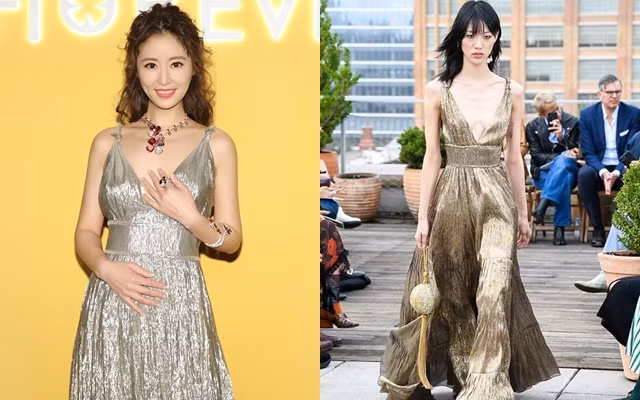 Dù rất "thức thời" và hợp thời trang nhưng Lâm Tâm Như cũng đã phải "khâu bớt lại" để kín đáo hơn.