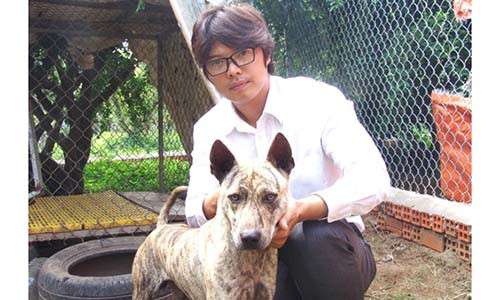 Anh Duy Tân và con Max. Ảnh: T.Đ