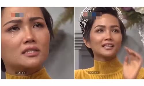 Hoa hậu H'Hen Niê bật khóc.