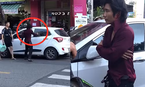 Cam gach dap vo kinh o to, nam thanh nien nhan cai ket e che