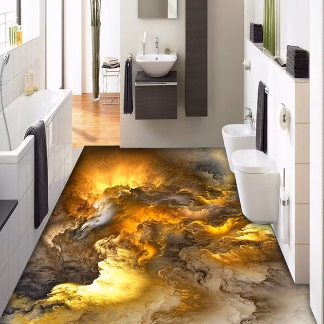 2. Nham thạch chảy cả vào phòng bếp.