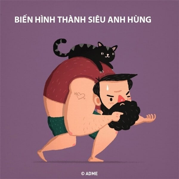 Lại bảo là không đi. Anh chàng nào cũng thế. Mặc dù to lớn phổng phao nhưng suy nghĩ nhiều khi vẫn còn con nít lắm. Mới đi coi phim siêu anh hùng về, các anh canh me không có ai ở nhà lập tức "biến hình" thành Iron man, Caption America, Spiderman, thậm chí là Conan: "Bằng chứng đã rành rành đó ra, hãy ra chịu tội trước ánh sáng đi!".