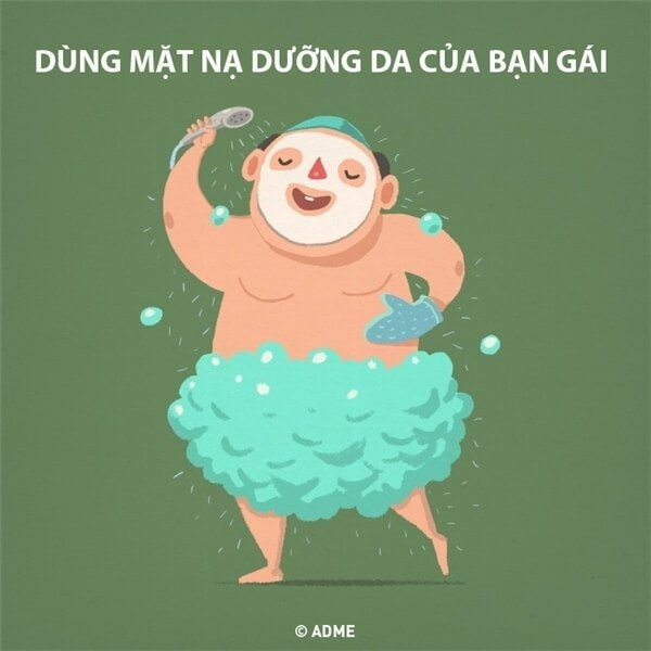 Lúc nào cũng huyên thuyên rằng: "Em đừng dùng nhiều loại hóa mĩ phẩm cho da quá, hại lắm đấy!". Cơ mà có ai biết mấy "ông thần" này đôi khi lại bôi bôi trét trét lên mặt chứ. Lộ tẩy rồi nhe.