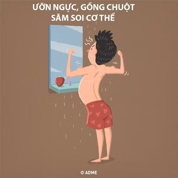 Cánh mày râu thường tỏ ra lạnh lùng, mạnh mẽ trước các chị em phụ nữ nhưng khi ở một mình lại hoàn toàn khác. Không phải diễn sâu trước mặt ai, các chàng thoải mái trở lại con người thật của mình, làm những điều các chàng thích mà chẳng sợ "xấu hổ".