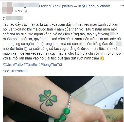 Chia sẻ của cô gái.