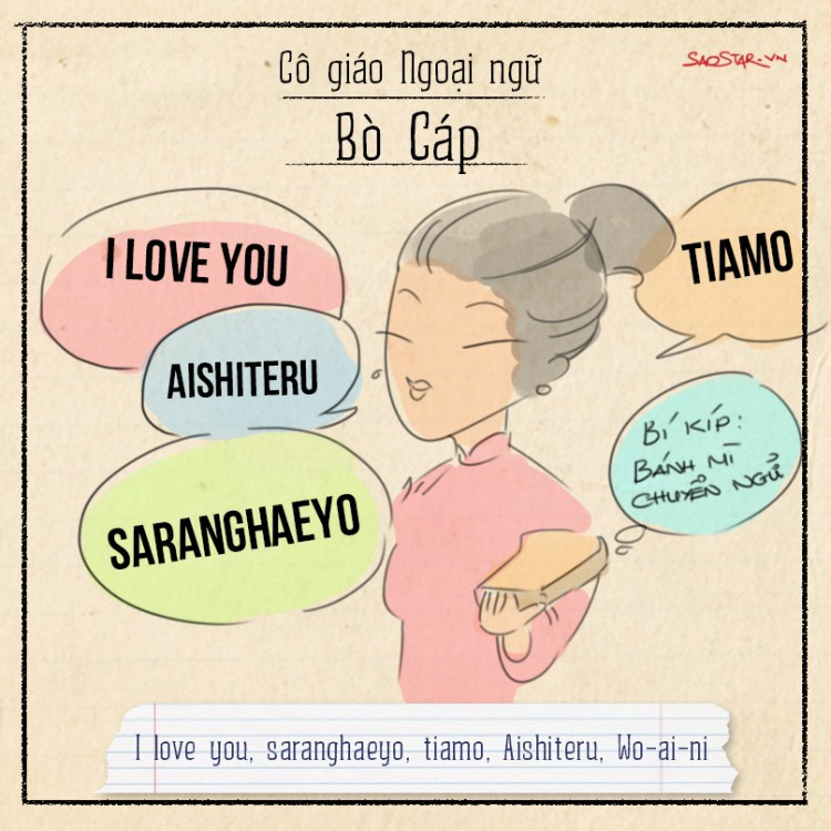 3. I love you, saranghaeyo, tiamo, Aishiteru, Wo-ai-ni,… thích tiếng nào cô đàm đạo tiếng đó!