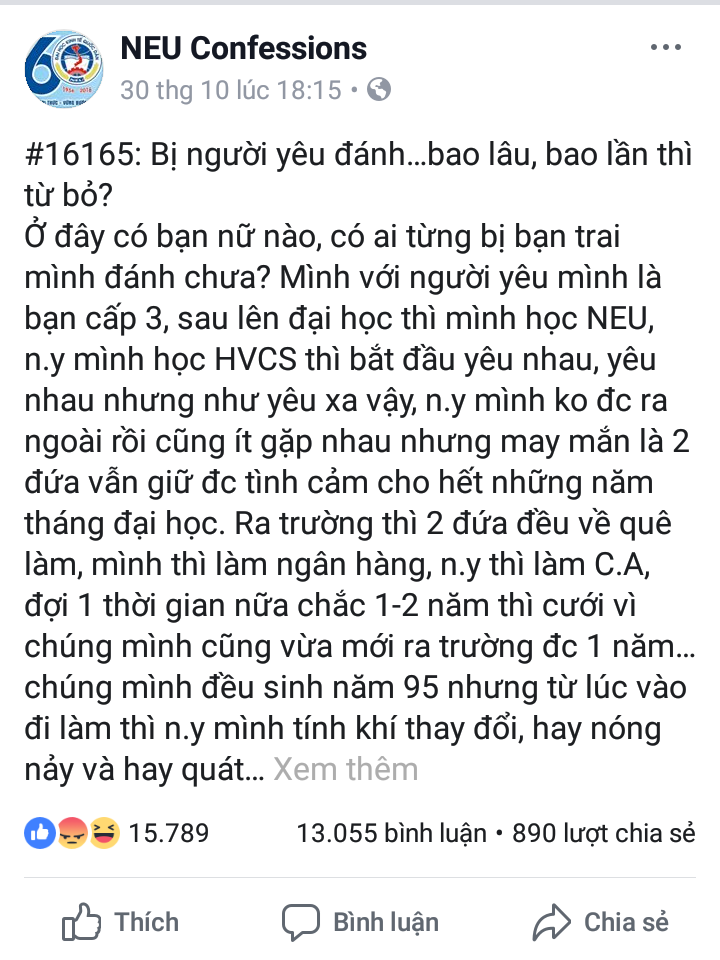 Gai xinh bi nguoi yeu bao hanh nhieu lan van hoi bo hay khong