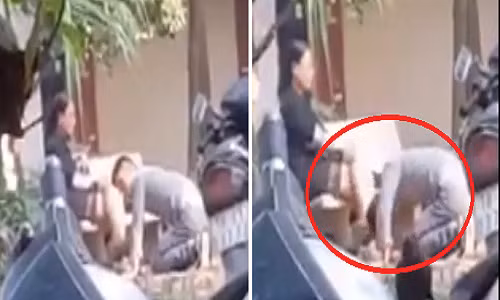 Chang trai quy goi dap dau lia lai truoc mat co gai gay xon xao