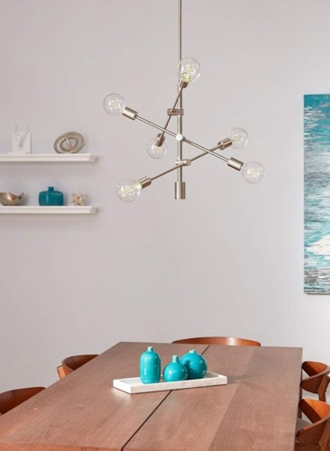 Bóng đèn kết nối với một trục xoay giúp gia chủ có thể điều chỉnh khu vực chiếu sáng theo ý muốn.