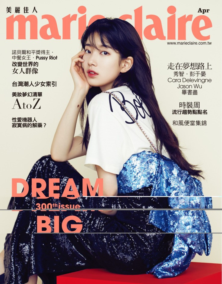 "Tình đầu quốc dân" Hàn Quốc là gương mặt trang bìa của tạp chí số tháng 4. Cô xuất hiện với hình ảnh nữ tính, trong trẻo quen thuộc.