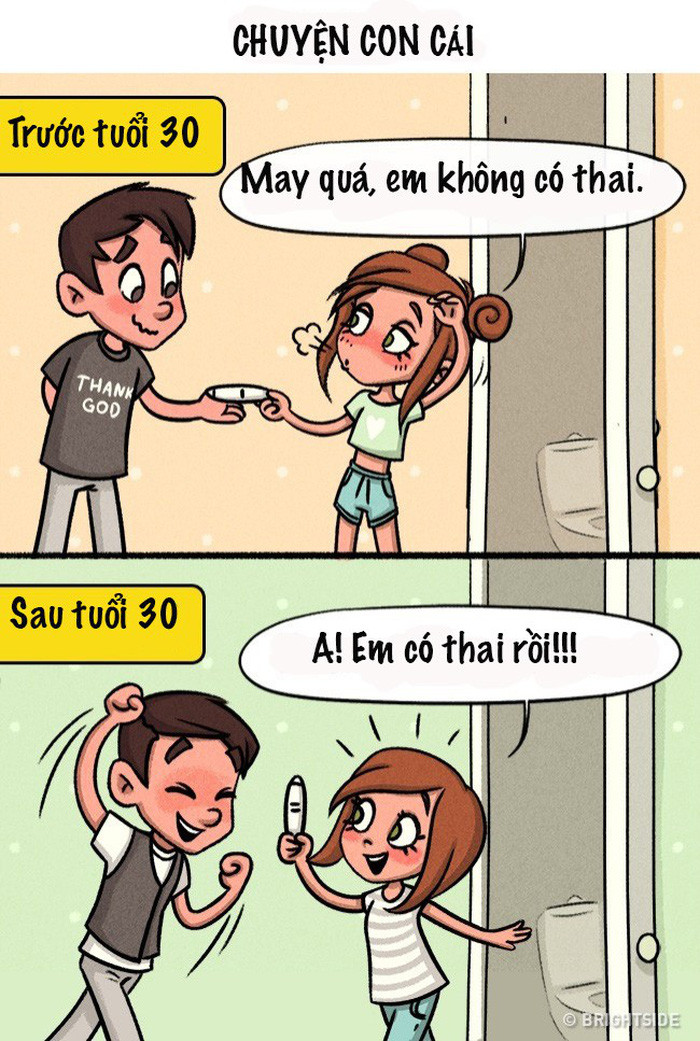 Việc dính bầu với các nàng 20 là một cơn ác mộng, còn với các nàng 30, đó là một trong những tin tuyệt nhất.