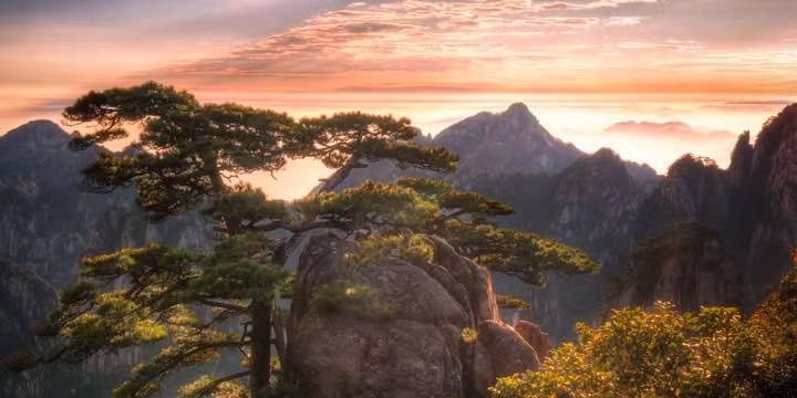 Hoàng Sơn Nằm ở trung đông của Trung Quốc, thành phố Hoàng Sơn sở hữu nguồn tài nguyên thiên nhiên và văn hoá phong phú. Núi Hoàng Hà (Hoàng Sơn) là một trong những điểm ngắm cảnh núi hàng đầu của Trung Quốc và cũng nằm trong tốp đầu của thế giới với đỉnh núi hùng vĩ, những tảng đá gồ ghề, những vách đá dốc, những hang động tuyệt vời và những nét khắc họa đặc biệt nổi bật trên nền trời làm cho ngọn núi càng trở nên sừng sững lấp lãnh. Bên cạnh đó, cùng với các khu rừng nguyên sinh mang tầm cỡ quốc gia, Hoàng Sơn đã trở thành một thành phố du lịch nổi tiếng của Trung Quốc. Vào năm 1990, nơi đây đã được UNESCO công nhận là Di sản thiên nhiên thế giới.