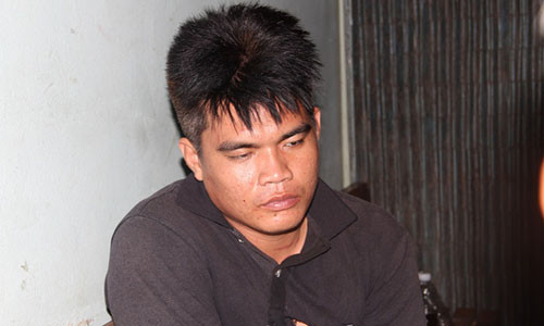 Đối tượng Phan Phước Hồ tại cơ quan điều tra. (Ảnh: báo Dân trí)