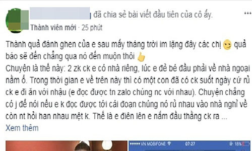 Đoạn chia sẻ tham khảo ý kiến dân mạng của bà mẹ trẻ. Ảnh cắt từ Facebook.