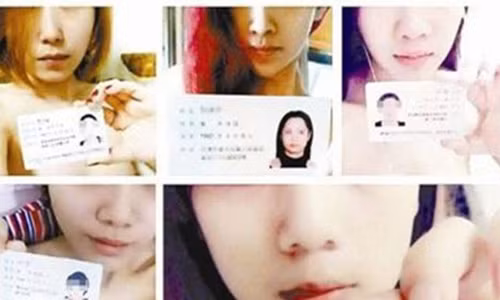 Một số ảnh khỏa thân của nữ sinh thế chấp cho những kẻ cho vay nặng lãi Ảnh: LEGAL WEEKLY