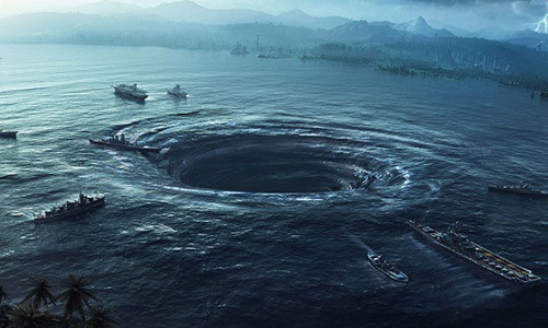 Những xoáy nước khổng lồ có diện tích hàng trăm km2. Ảnh minh họa