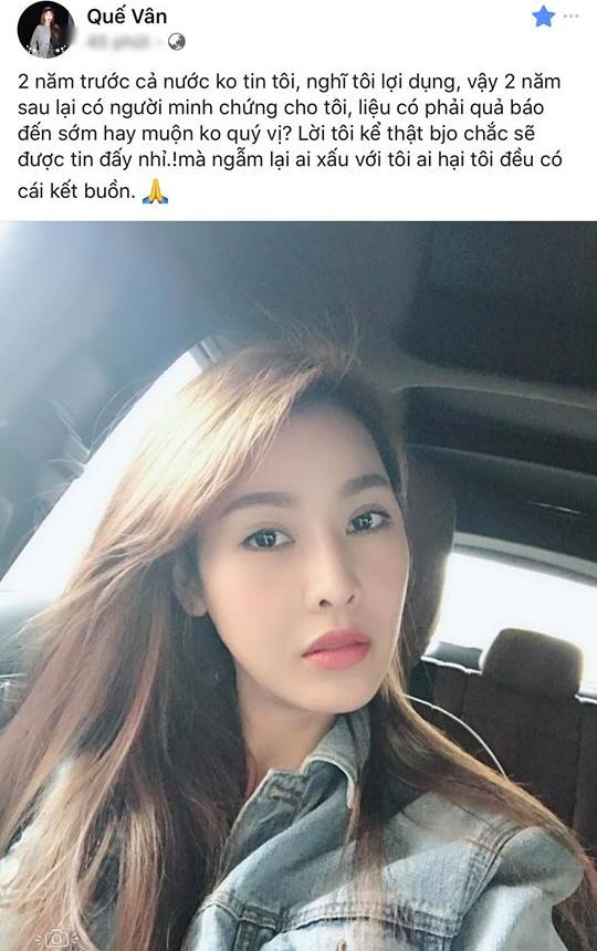 Quế Vân gây bão khi phát ngôn sốc: 'Ai hại tôi đều có cái kết buồn!'.