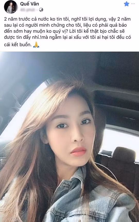 Quế Vân gây bão khi phát ngôn sốc: 'Ai hại tôi đều có cái kết buồn!'.