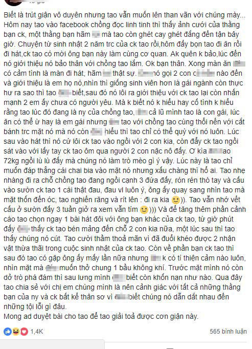 Vo phan ung cao tay khi chong goi 