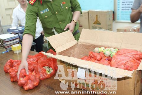 Lực lượng chức năng thu giữ gần 500 kg pháo.