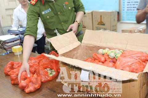 Lực lượng chức năng thu giữ gần 500 kg pháo.