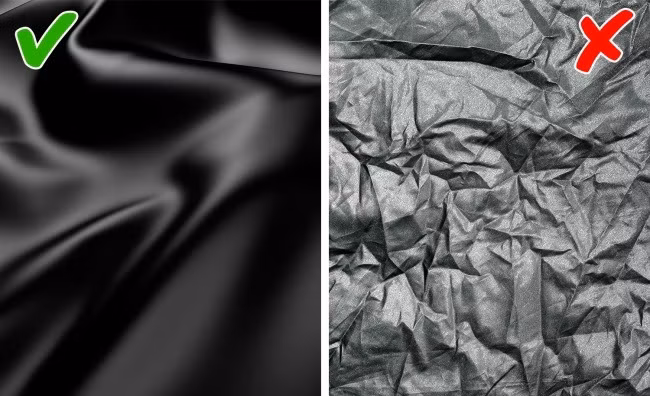 Có thể dễ dàng phân biệt loại lụa mắc tiền và rẻ tiền. Ảnh: Internet.
