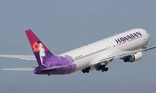 Một máy bay của hãng hàng không Hawaiian Airlines.