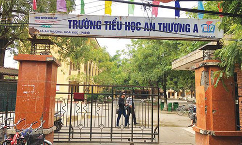 Trường tiểu học An Thượng A, nơi xảy ra vụ việc.