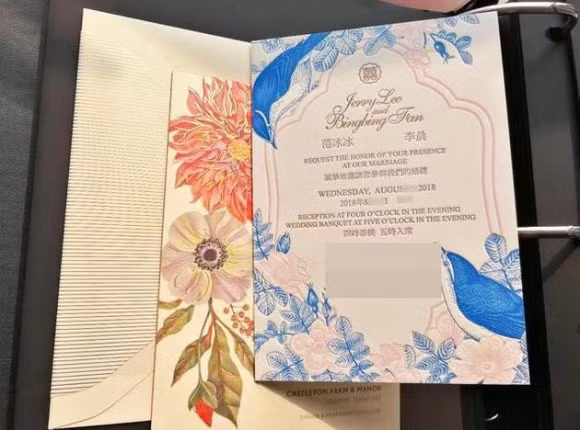 Dân mạng truyền tay nhau thiệp cưới được cho là của Phạm Băng Băng, Lý Thần.