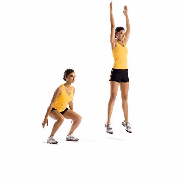 Bài tập bật cao tại chỗ giúp tăng chiều cao đáng kể ở mọi lứa tuổi. Ảnh: Internet