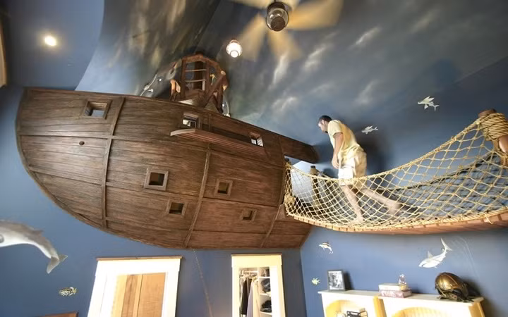 Những người say mê những chuyến thám hiểm đại dương sẽ thích mê mẫu giường ngủ này.