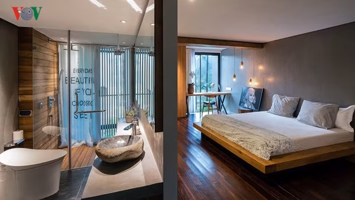 Các phòng ngủ được thiết kế hiện đại, phòng vệ sinh tiện nghi.