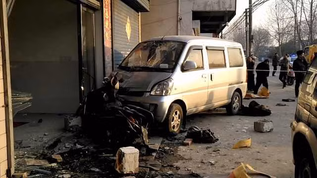 Hiện trường vụ việc ở Dương Châu, tỉnh Giang Tô, Trung Quốc