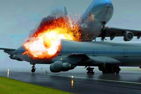 Giây phút va chạm giữa chiếc KLM và chiếc Pan Am (ảnh đồ họa).