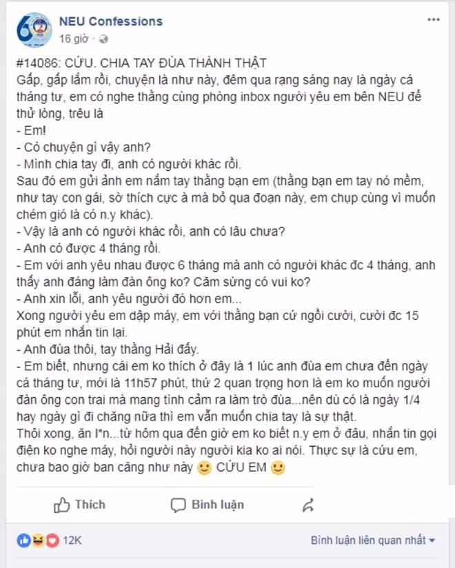 Bi ban gai bo ngay lap tuc vi gia vo co con voi nguoi khac