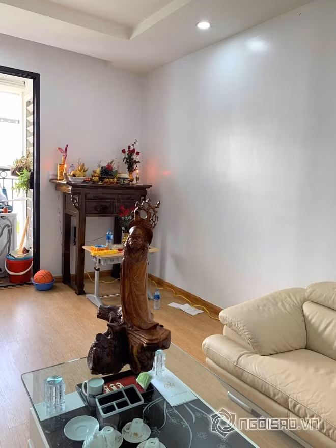 Căn hộ mới rộng 100m vuông của gia đình Hạ Vy đang trong quá trình hoàn thiện.