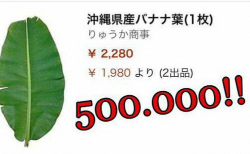 Một chiếc lá chuối tươi được đăng bán trên Amazon Nhật Bản với giá 2.280 yên, tương đương với 467.521 nghìn đồng, khiến nhiều người Việt choáng váng.