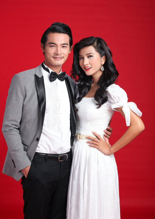 Quách Ngọc Ngoan và Kim Tuyến trong phim 'Ngọc bích tình yêu'.