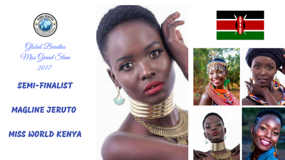 "Khóa sổ" top 4 Hoa hậu của các hoa hậu 2017 là nhan sắc da màu Magline Jeruto.