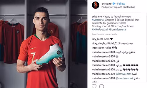 Một bài đăng quảng cáo giày của CR7 trên Instagram (Ảnh: @ronaldo Instagram).