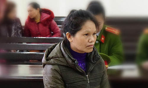 Bị cáo Lương Thị Thủy tại phiên tòa.