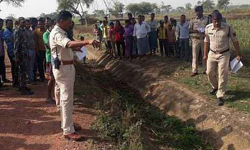 Nơi phát hiện thi thể bé gái.