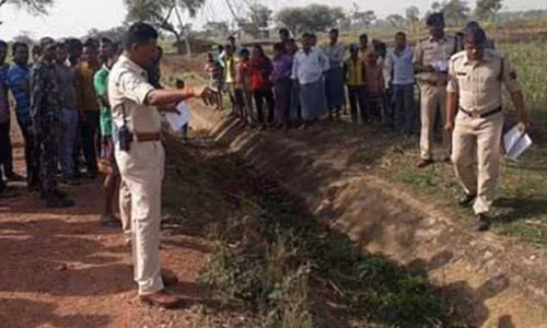 Nơi phát hiện thi thể bé gái.