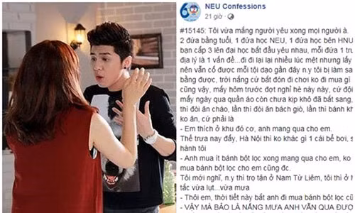 Sau khi được đăng tải lên NEU Confession, câu chuyện của chàng trai đã thu hút sự chú ý của cộng đồng mạng và nhanh chóng thu về hàng nghìn lượt yêu thích cùng bình luận.