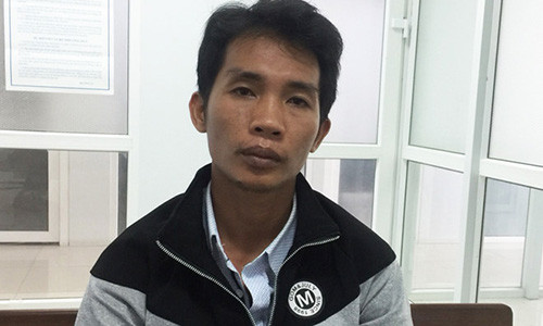 Nghi can Mang Hải tại cơ quan điều tra. Ảnh: N.T.