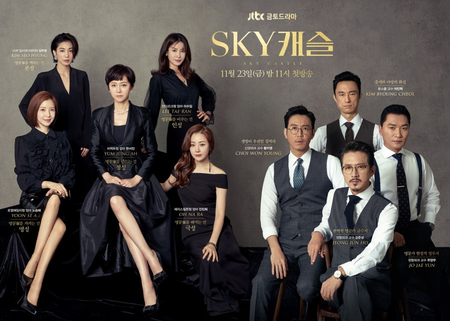 Bộ phim truyền hình đề tài giới con nhà giàu "SKY Castle" tiếp tục thiết lập kỷ lục rating mới với 9.5%, vươn lên vị trí thứ 2 trên bảng rating nhà đài jTBC.