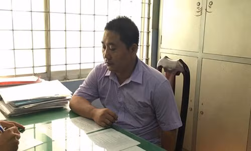 Lê Quang Long lúc bị tạm giữ.